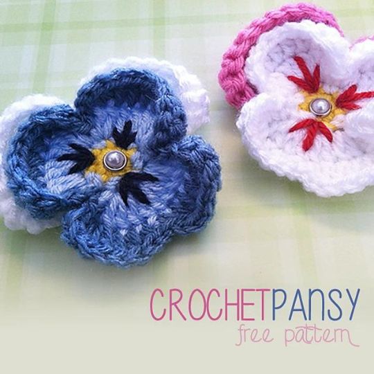 Yarn and Chai - Pansy Flower